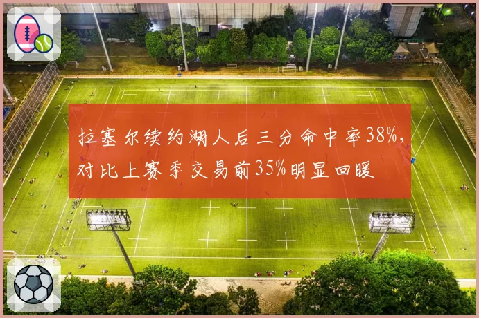 拉塞尔续约湖人后三分命中率38%，对比上赛季交易前35%明显回暖